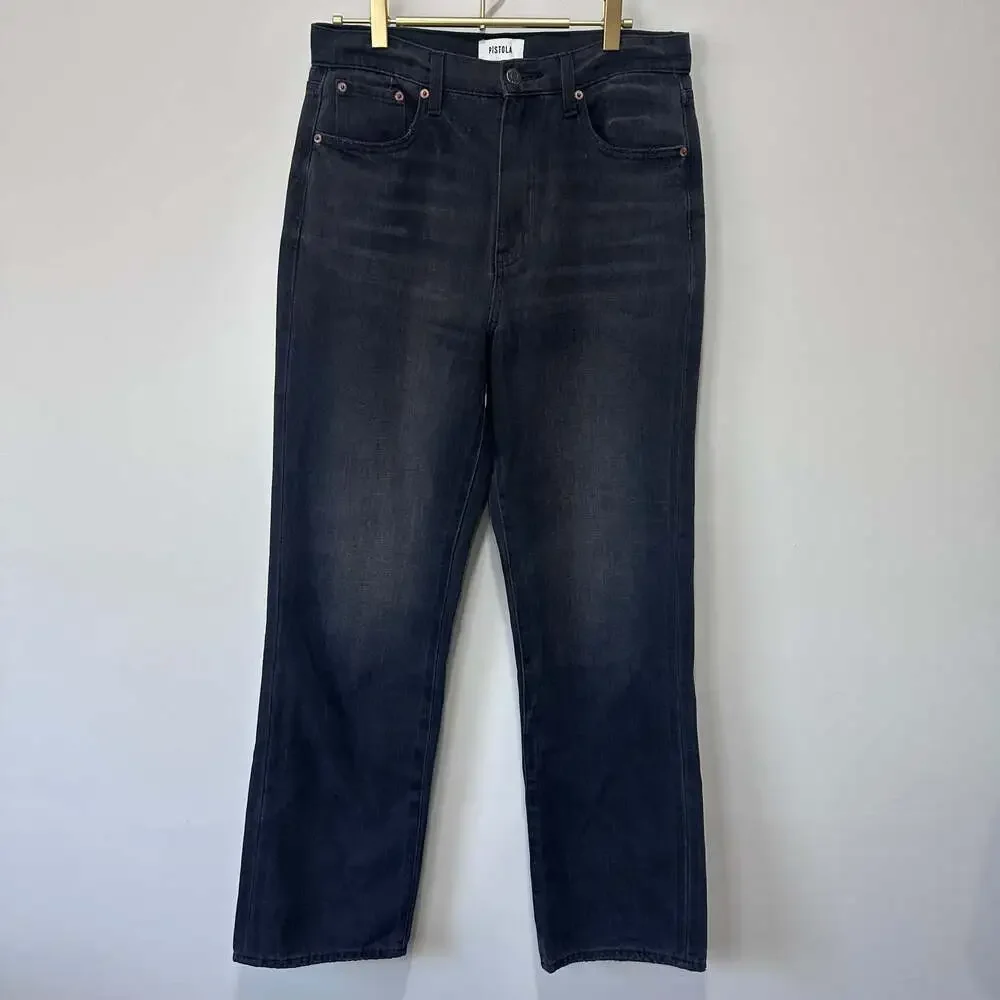 PISTOLA Cassie Super High Rise Straight in Retrograde - Picture 2 of 8